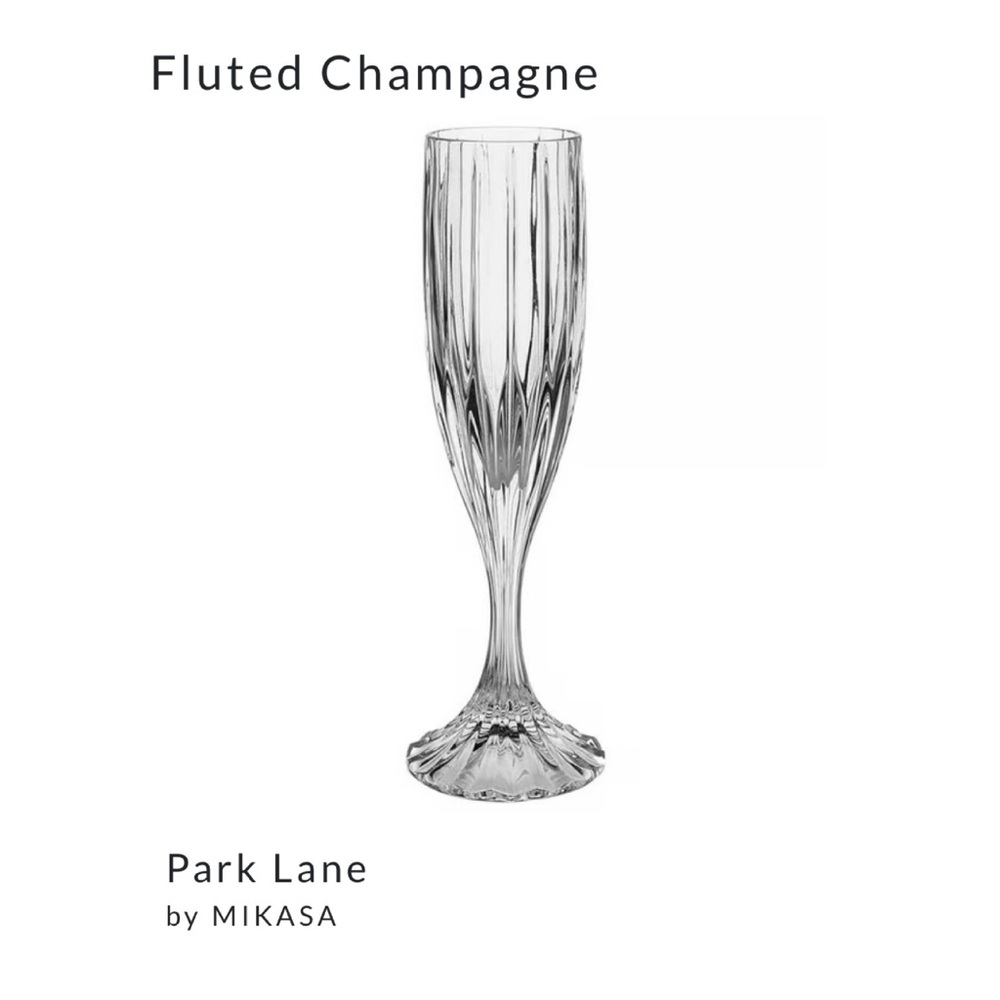 Mikasa Park Lane Fluted Champagne Glasses (2)